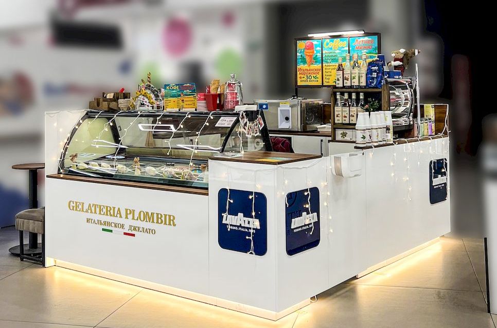 Продаётся точка итальянского мороженого Gelateria Plombir в ТЦ